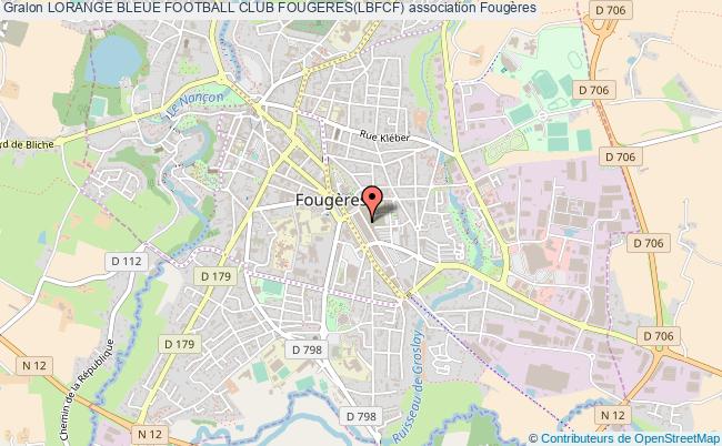 plan association Lorange Bleue Football Club Fougeres(lbfcf) Fougères