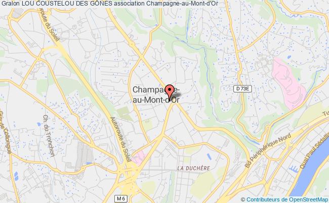 plan association Lou Coustelou Des GÔnes Champagne-au-Mont-d'Or