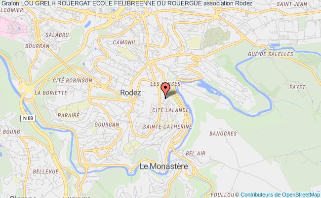 plan association Lou Grelh Rouergat Ecole Felibreenne Du Rouergue Rodez