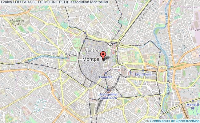 plan association Lou Parage De Mount Pelie Montpellier