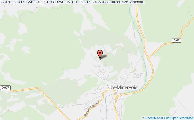 plan association Lou Recantou - Club D?activitÉs Pour Tous Bize-Minervois