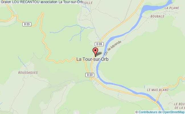 plan association Lou Recantou La Tour-sur-Orb