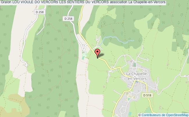 plan association Lou Vioule Do Vercors Les Sentiers Du Vercors La Chapelle-en-Vercors
