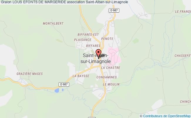 plan association Lous Efonts De Margeride Saint-Alban-sur-Limagnole