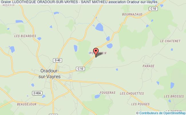 plan association LudothÈque Oradour-sur-vayres - Saint Mathieu Oradour-sur-Vayres