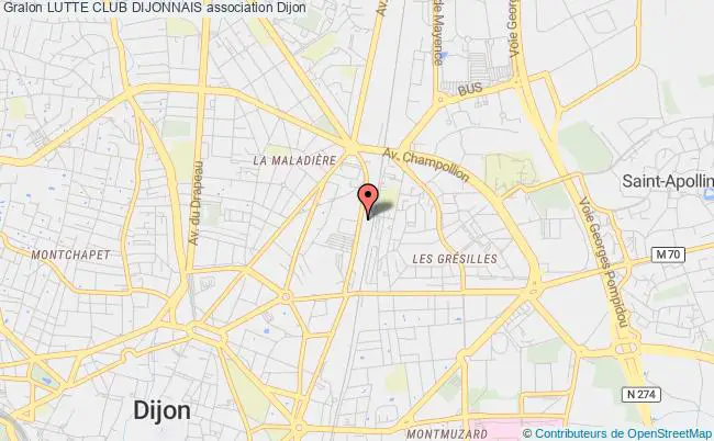 plan association Lutte Club Dijonnais Dijon