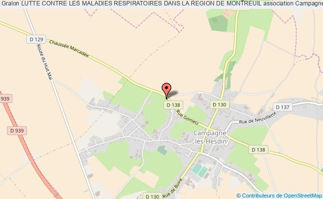 plan association Lutte Contre Les Maladies Respiratoires Dans La Region De Montreuil Campagne-lès-Hesdin