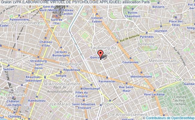 plan association Lvpa (laboratoire Virtuel De Psychologie Appliquee) Paris