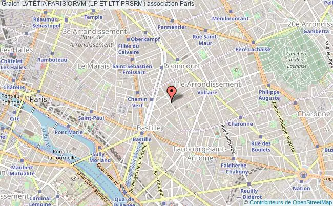 plan association Lvtetia Parisiorvm (lp Et Ltt Prsrm) Paris 11e