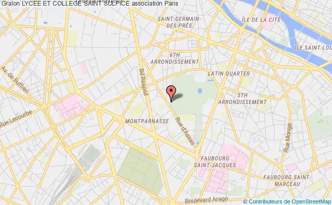 plan association Lycee Et College Saint Sulpice Paris