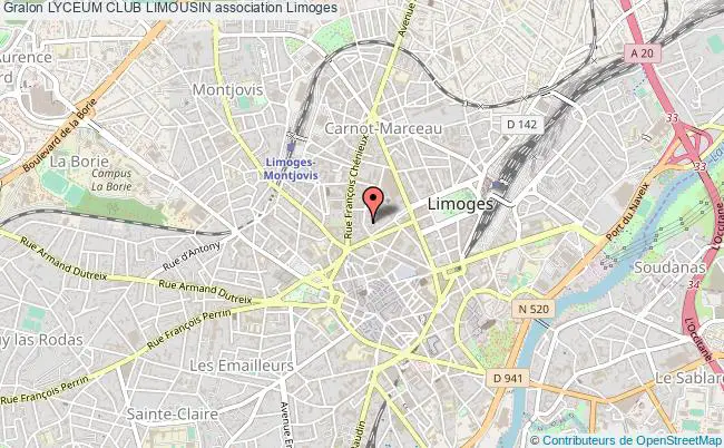 plan association Lyceum Club Limousin Limoges