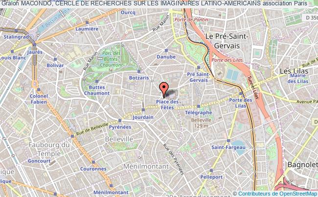 plan association Macondo, Cercle De Recherches Sur Les Imaginaires Latino-americains Paris