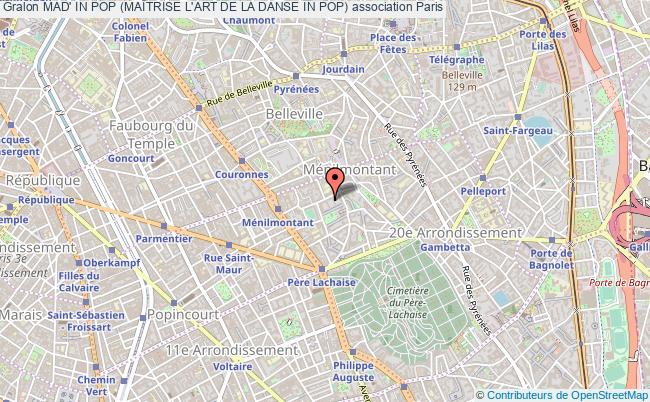 plan association Mad' In Pop (maÎtrise L'art De La Danse In Pop) Paris