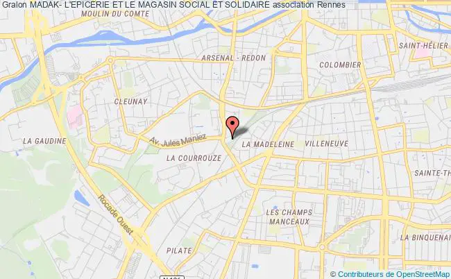 plan association Madak- L'epicerie Et Le Magasin Social Et Solidaire Rennes