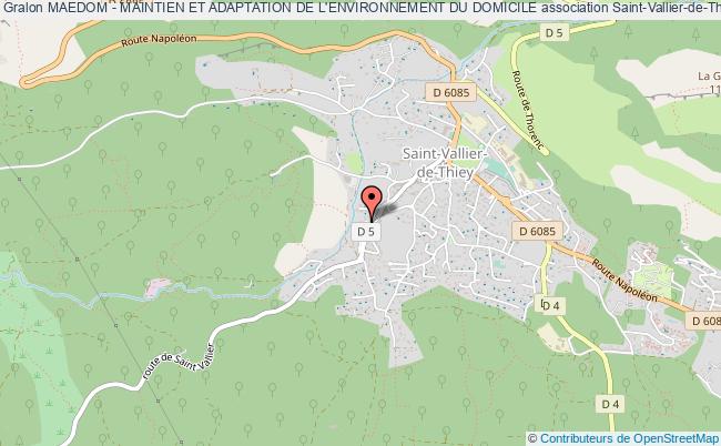 plan association Maedom - Maintien Et Adaptation De L'environnement Du Domicile Saint-Vallier-de-Thiey