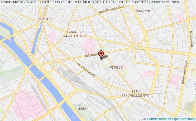 plan association Magistrats Europeens Pour La Democratie Et Les Libertes (medel) PARIS