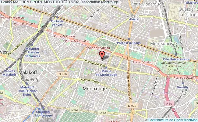 plan association Maguen Sport Montrouge (msm) Montrouge
