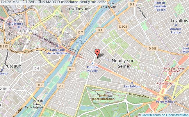 plan association Maillot Sablons Madrid Neuilly-sur-Seine