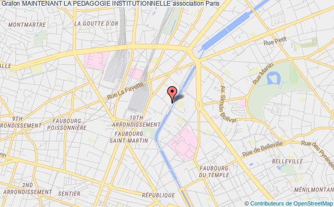 plan association Maintenant La Pedagogie Institutionnelle PARIS