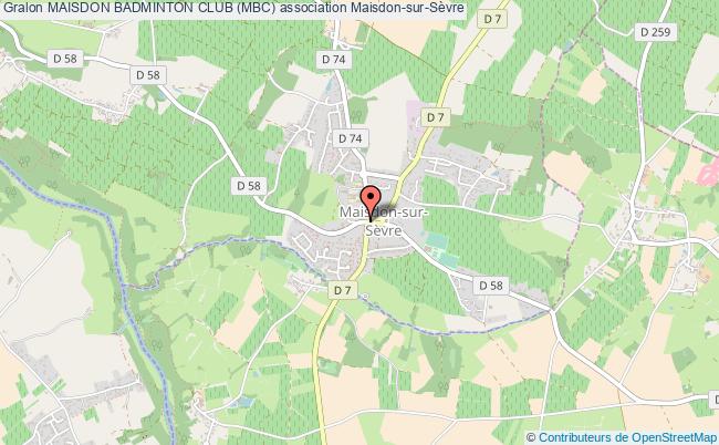 plan association Maisdon Badminton Club (mbc) Maisdon-sur-Sèvre