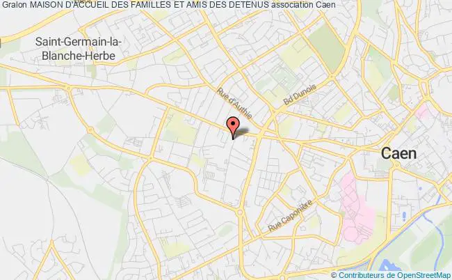 plan association Maison D'accueil Des Familles Et Amis Des Detenus Caen