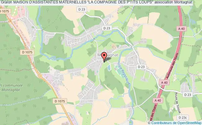 plan association Maison D'assistantes Maternelles "la Compagnie Des P'tits Loups" Montagnat