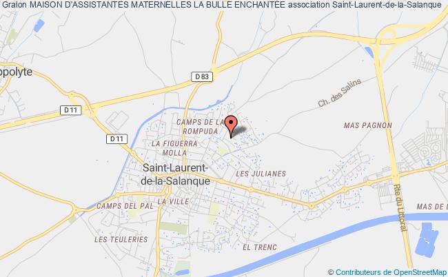 plan association Maison D'assistantes Maternelles La Bulle EnchantÉe Saint-Laurent-de-la-Salanque