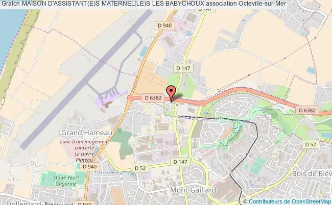 plan association Maison D'assistant(e)s Maternel(le)s Les Babychoux Octeville-sur-Mer