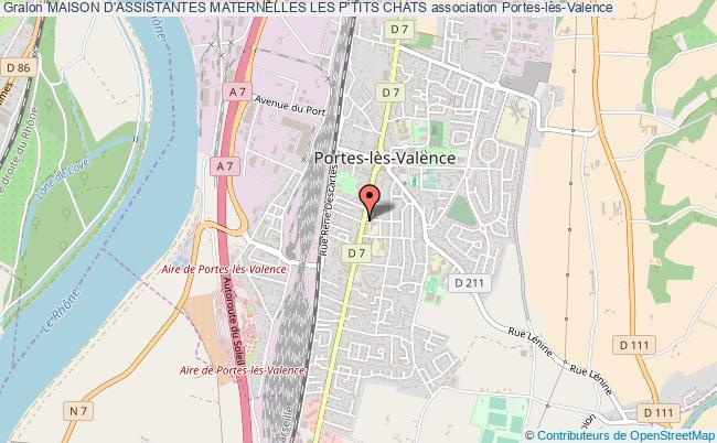 plan association Maison D'assistantes Maternelles Les P'tits Chats Portes-lès-Valence