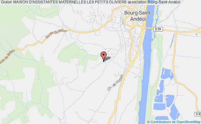 plan association Maison D'assistantes Maternelles Les Petits Oliviers Bourg-Saint-Andéol