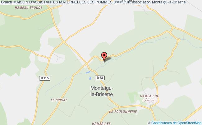 plan association Maison D'assistantes Maternelles Les Pommes D'amour Montaigu-la-Brisette