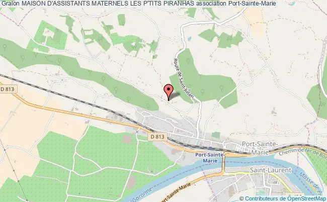 plan association Maison D'assistants Maternels Les P'tits Piranhas Port-Sainte-Marie