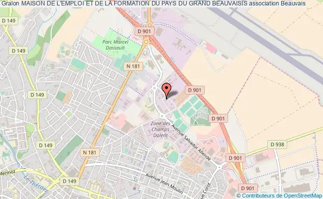 plan association Maison De L'emploi Et De La Formation Du Pays Du Grand Beauvaisis Beauvais Cedex