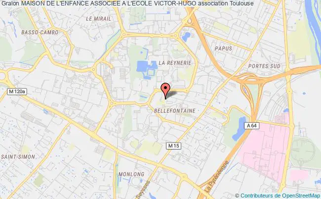 plan association Maison De L'enfance Associee A L'ecole Victor-hugo Toulouse