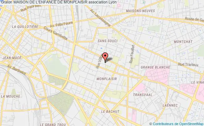 plan association Maison De L'enfance De Monplaisir Lyon 8e Arrondissement