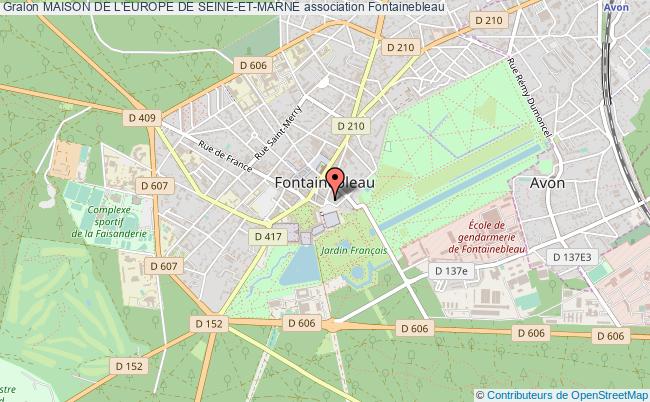 plan association Maison De L'europe De Seine-et-marne Fontainebleau