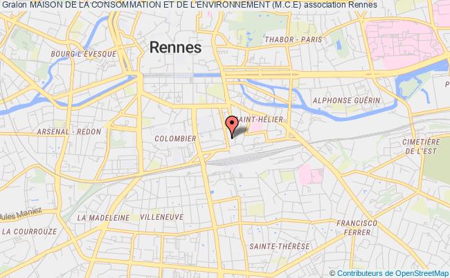 plan association Maison De La Consommation Et De L'environnement (m.c.e) Rennes
