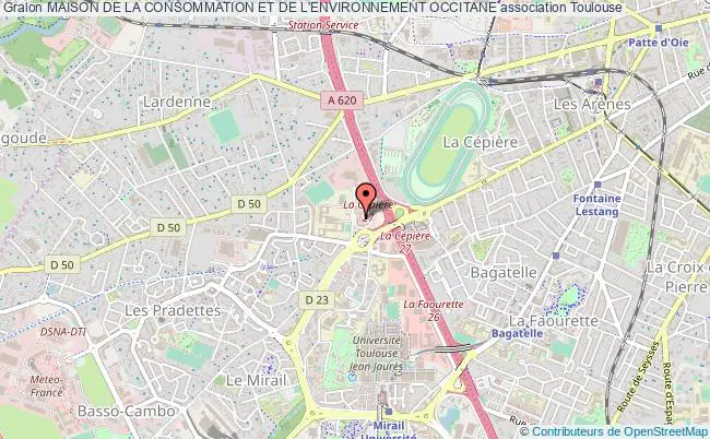 plan association Maison De La Consommation Et De L'environnement Occitane Toulouse