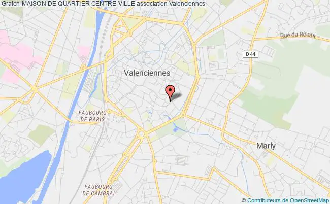 plan association Maison De Quartier Centre Ville Valenciennes