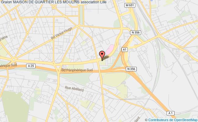 plan association Maison De Quartier Les Moulins Lille