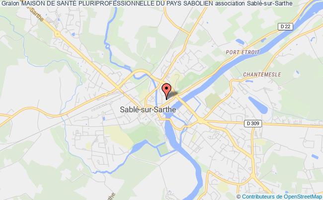 plan association Maison De SantÉ Pluriprofessionnelle Du Pays Sabolien Sablé-sur-Sarthe