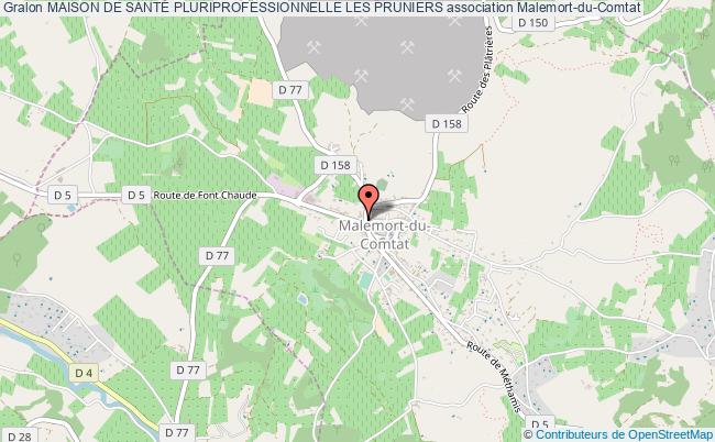 plan association Maison De SantÉ Pluriprofessionnelle Les Pruniers Malemort-du-Comtat