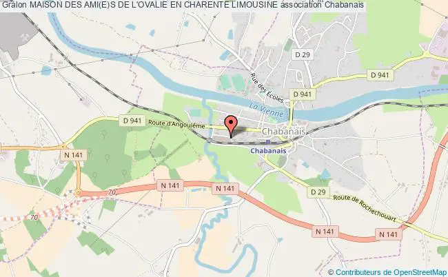 plan association Maison Des Ami(e)s De L'ovalie En Charente Limousine Chabanais