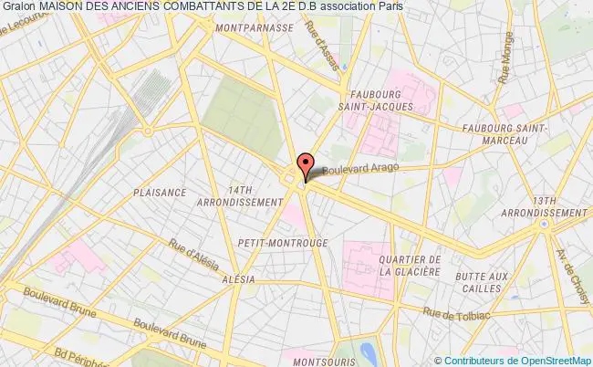 plan association Maison Des Anciens Combattants De La 2e D.b Paris 14e