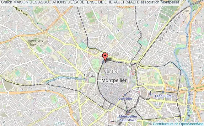 plan association Maison Des Associations De La Defense De L'herault (madh) Montpellier