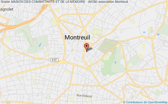 plan association Maison Des Combattants Et De La Memoire   (mcm) Montreuil