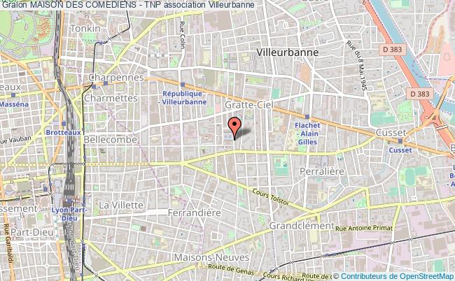 plan association Maison Des Comediens - Tnp Villeurbanne