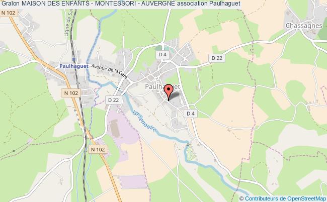 plan association Maison Des Enfants - Montessori - Auvergne Paulhaguet