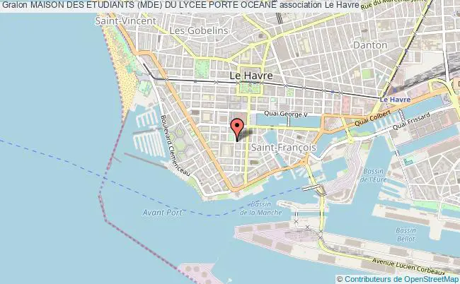 plan association Maison Des Etudiants (mde) Du Lycee Porte Oceane Le    Havre