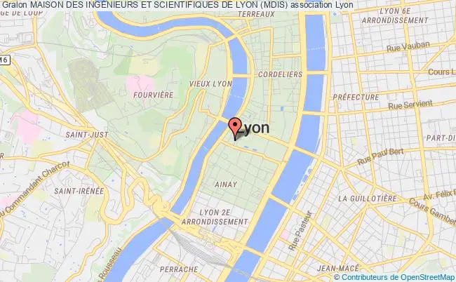 plan association Maison Des IngÉnieurs Et Scientifiques De Lyon (mdis) Lyon
